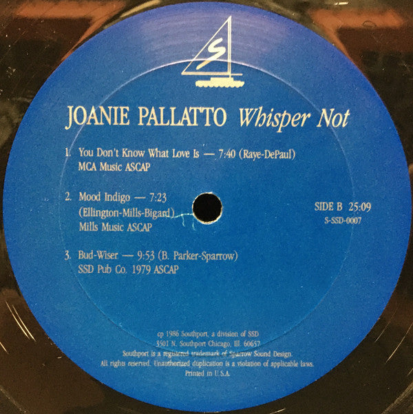 Joanie Pallatto : Whisper Not (LP, Album)