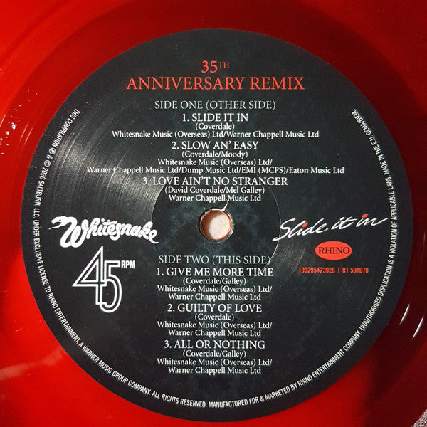Whitesnake - Slide It In (35th Anniversary Remix) (2xLP, Ltd, RE, Red)