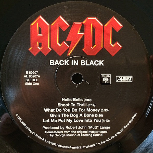 AC/DC - Back In Black (LP, Album, RE, RM, 180)