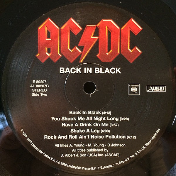 AC/DC - Back In Black (LP, Album, RE, RM, 180)