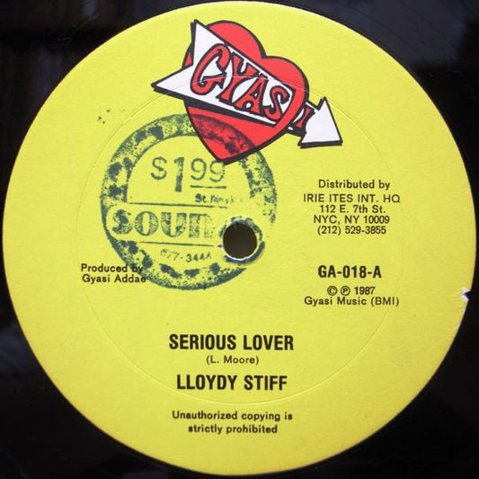 Lloyd-D-Stiff : Serious Lover / Boops Me No More (12")