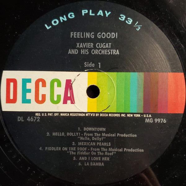 Xavier Cugat And His Orchestra : Feeling Good! (LP, Album, Mono)