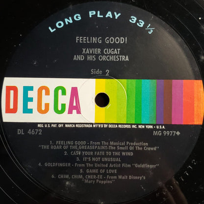 Xavier Cugat And His Orchestra : Feeling Good! (LP, Album, Mono)