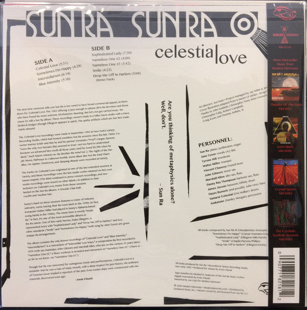 The Sun Ra Arkestra : Celestial Love (LP, Album, RE)