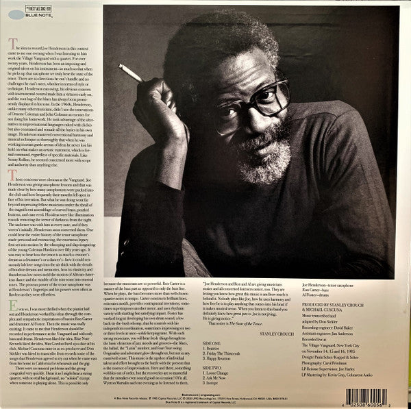 Joe Henderson : The State Of The Tenor (Live At The Village Vanguard Volume 1) (LP, Album, RE, 180)