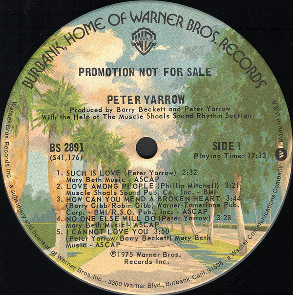 Peter Yarrow : Love Songs (LP, Album, Promo)