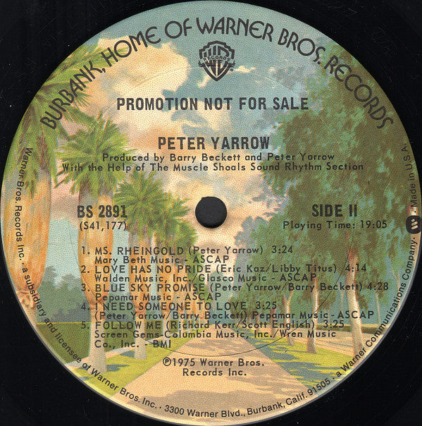 Peter Yarrow : Love Songs (LP, Album, Promo)