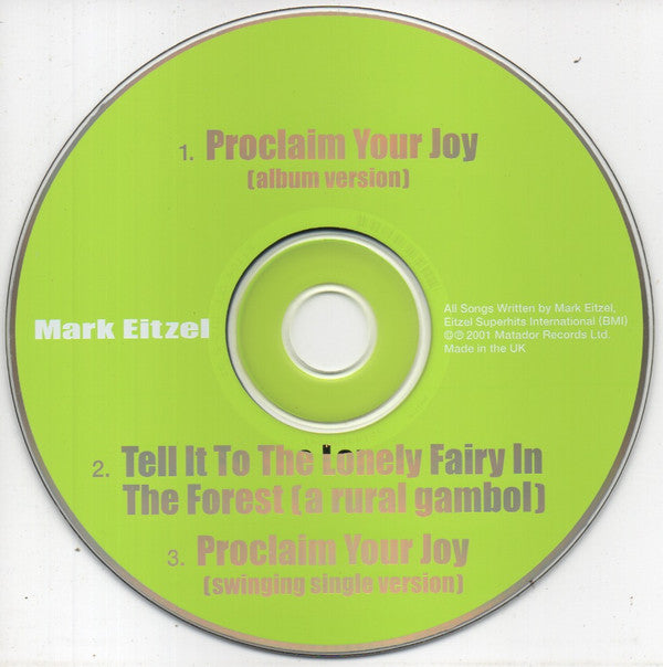 Mark Eitzel : Proclaim Your Joy (CD, Single)