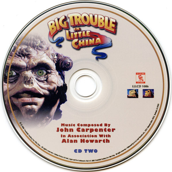 John Carpenter In Association With Alan Howarth : Big Trouble In Little China (Complete Original Motion Picture Soundtrack) (2xCD, Ltd, RM)