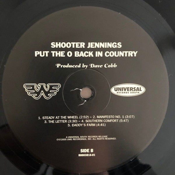 Shooter Jennings : Put The O Back In Country (LP, Album, RE)