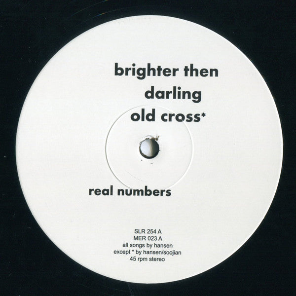 Real Numbers : Brighter Then (12", EP, Ltd)