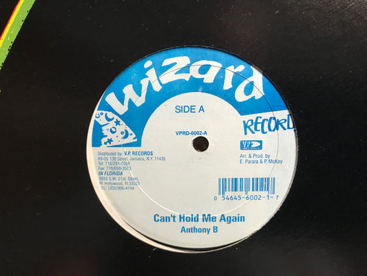 Anthony B : Can't Hold Me Again (12", Maxi)