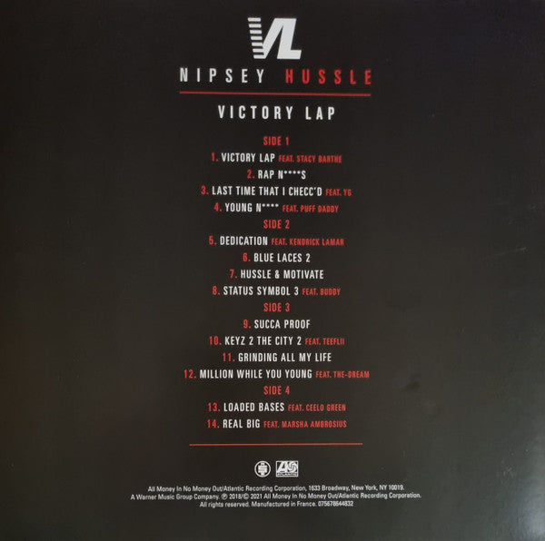 Nipsey Hussle : Victory Lap (2xLP, Album, RE, Gat)