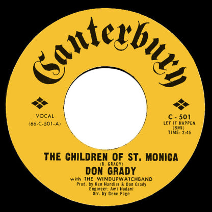 Don Grady With The Windupwatchband : The Children Of St. Monica / A Good Man To Have Around The House (7", Single)