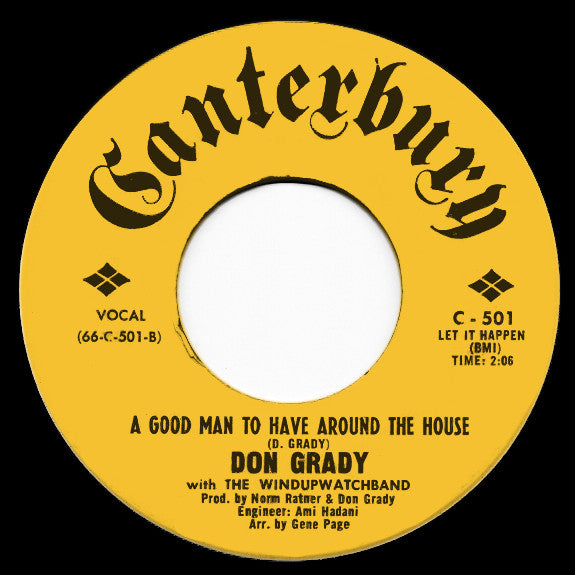 Don Grady With The Windupwatchband : The Children Of St. Monica / A Good Man To Have Around The House (7", Single)