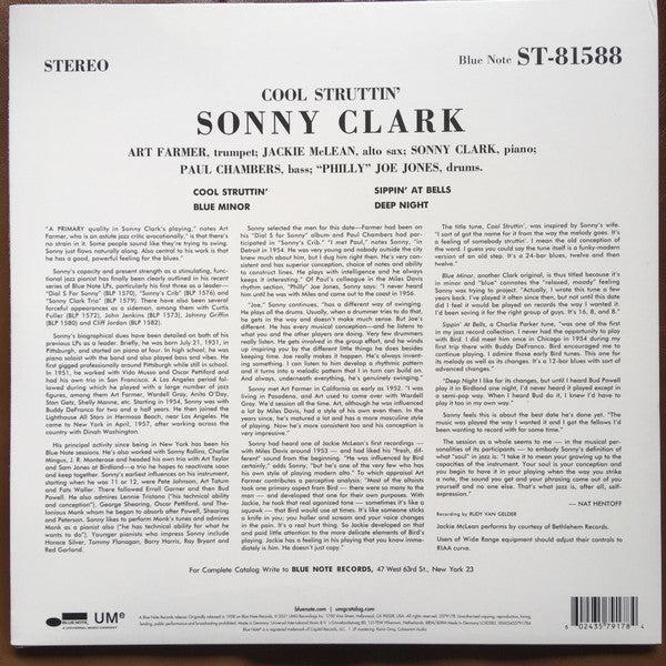 Sonny Clark : Cool Struttin' (LP, Album, RE, 180)