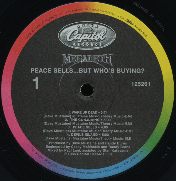 Megadeth - Peace Sells... But Who's Buying? (LP, Album, RE, RP, 180)