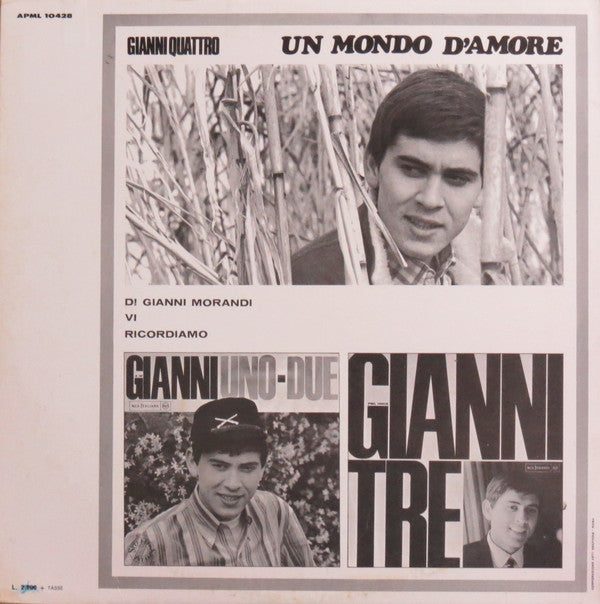 Gianni Morandi : Gianni Quattro - Un Mondo D'Amore (LP, Album, Mono)