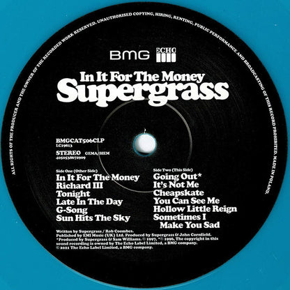 Supergrass : In It For The Money (LP, Album, RE, RM, Tur + 12", Single, Whi + Ltd, T)