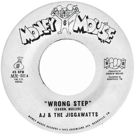 AJ & The Jiggawatts : Wrong Step (7", Ltd, Gol)