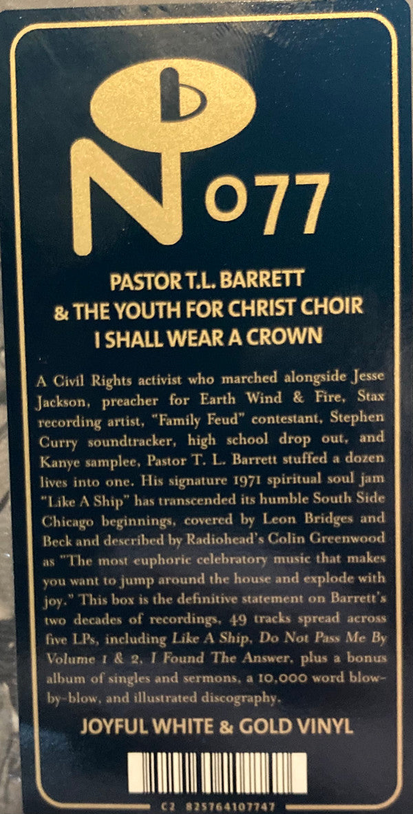 Buy Pastor T. L. Barrett & The Youth For Christ Choir : I Shall