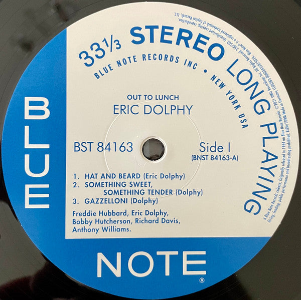 Eric Dolphy - Out To Lunch! (LP, Album, RE, 180)