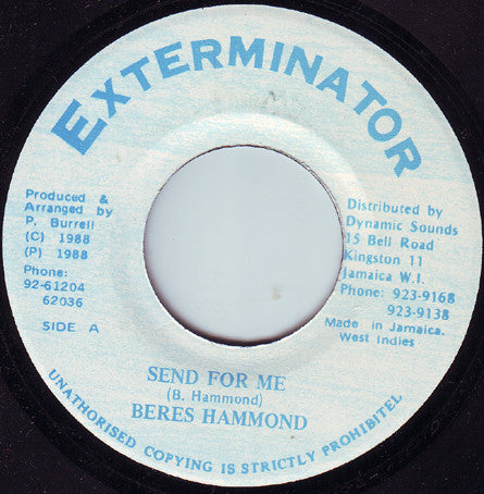 Beres Hammond : Send For Me (7")