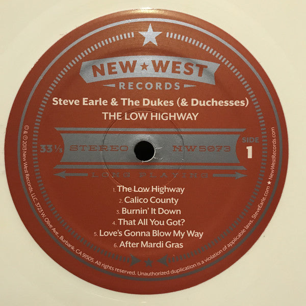 Steve Earle & The Dukes (And Duchesses) : The Low Highway (LP, Album, Ltd, RP, But)