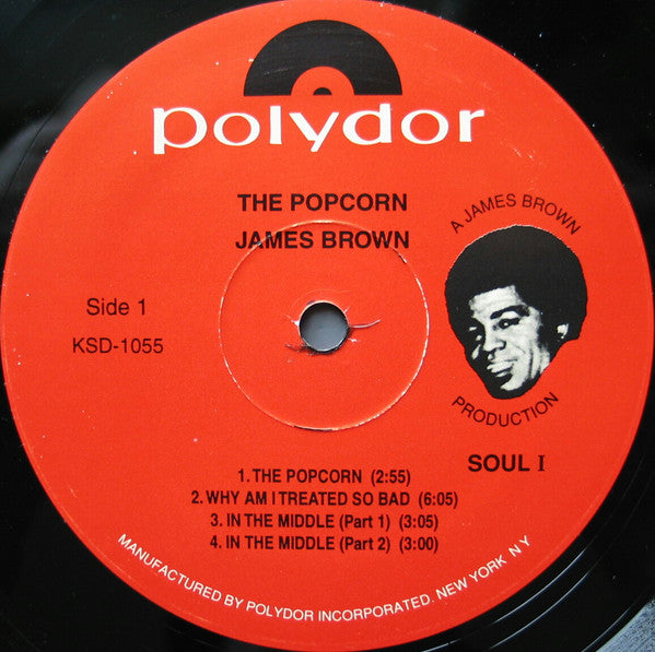 James Brown Directs And Dances With The The James Brown Band : The Popcorn (LP, Album, RE)