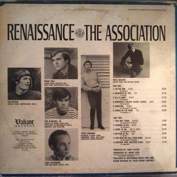 The Association (2) : Renaissance (LP, Album, Mono, RP)