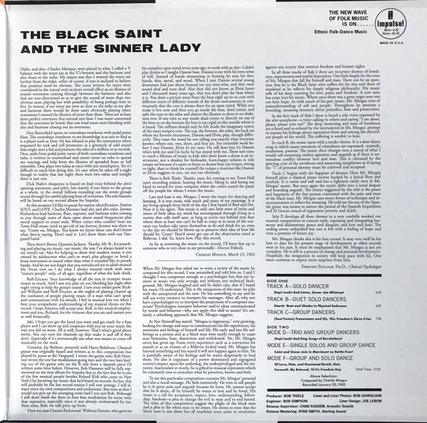 Charles Mingus : The Black Saint And The Sinner Lady (LP, Album, RE, 180)