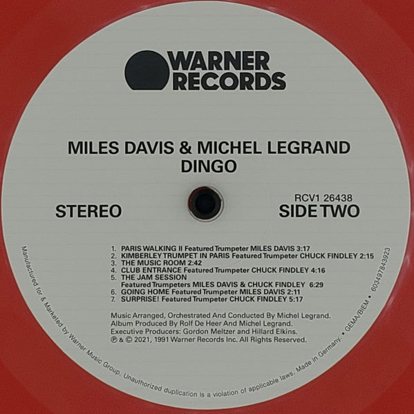 Miles Davis & Michel Legrand : Dingo (LP, Album, Ltd, RE, Red)