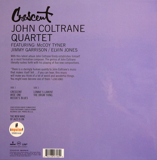 The John Coltrane Quartet : Crescent (LP, Album, RE, Gat)