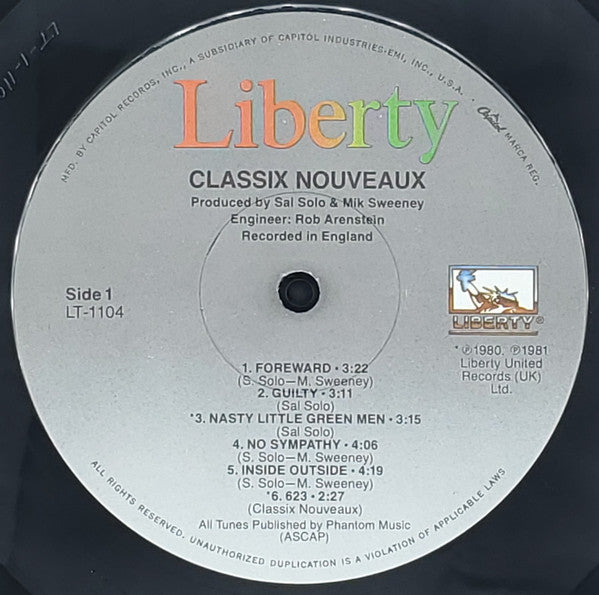 Classix Nouveaux : Classix Nouveaux (LP, Album, Win)