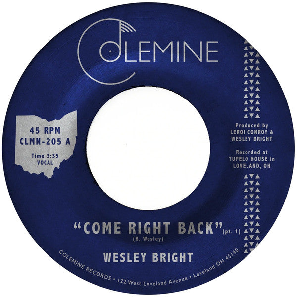 Wesley Bright : Come Right Back (7", Single, Ltd, Red)