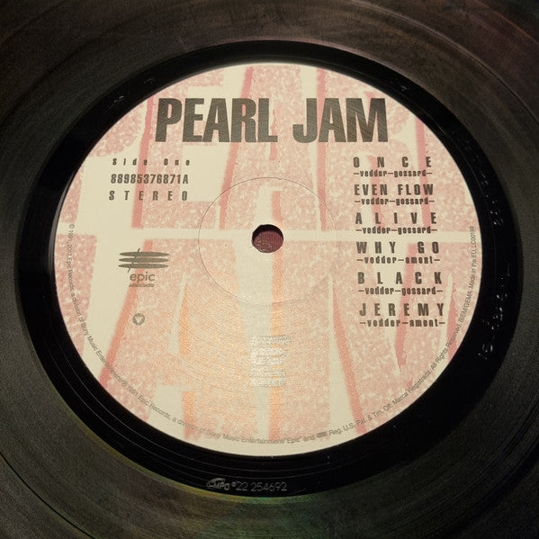 Pearl Jam - Ten (LP, Album, RE, RP)