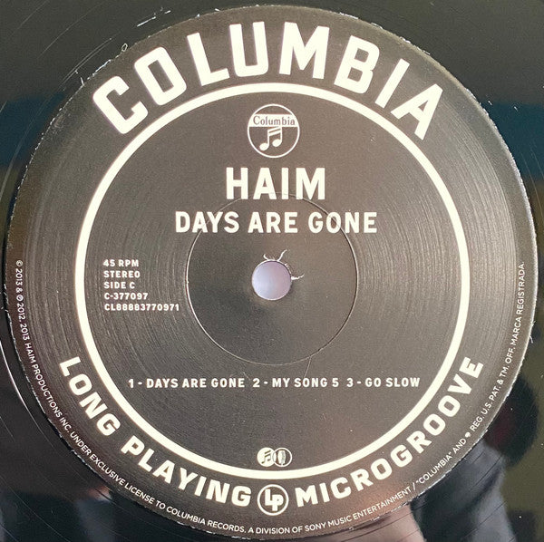 Haim (2) : Days Are Gone (2x12", Album, RP)