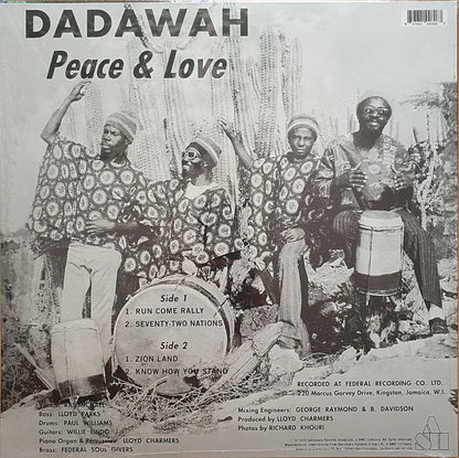 Dadawah : Peace And Love - Wadadasow (LP, Album, RE)