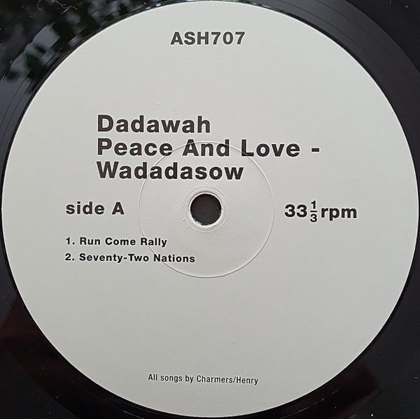 Dadawah : Peace And Love - Wadadasow (LP, Album, RE)