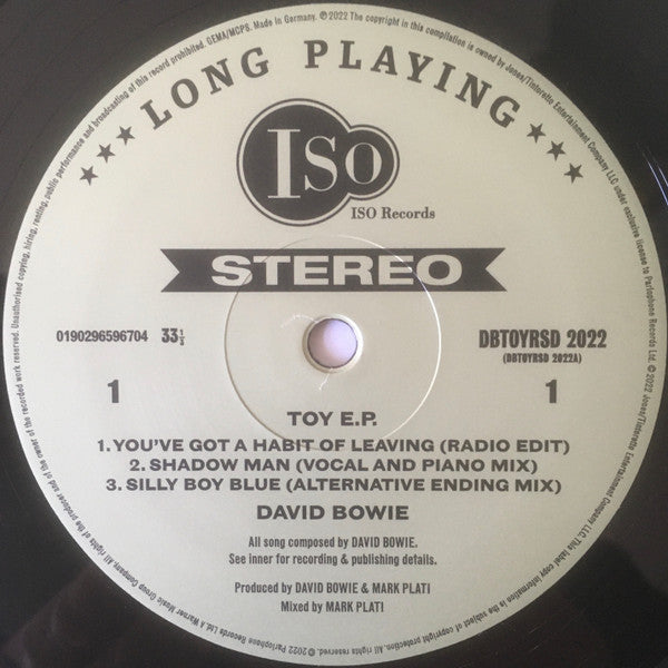 David Bowie : Toy E.P. ("You've Got It Made With All The Toys") (10", EP, RSD, Ltd)