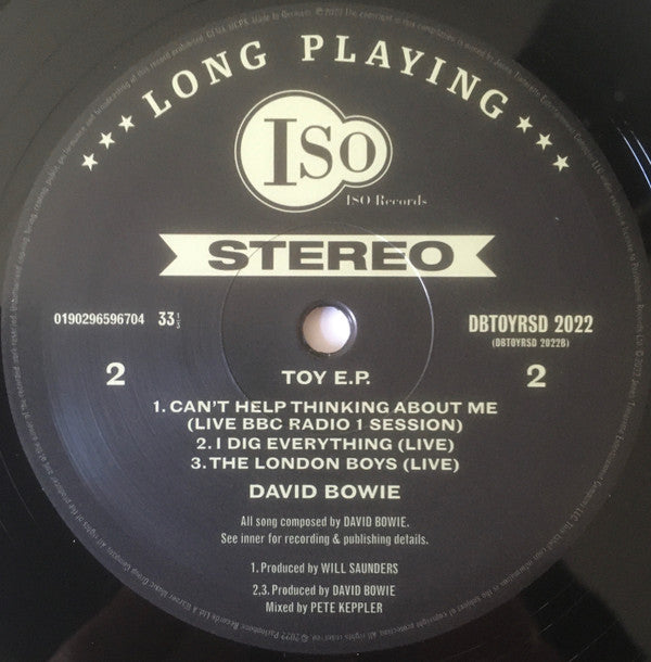 David Bowie : Toy E.P. ("You've Got It Made With All The Toys") (10", EP, RSD, Ltd)