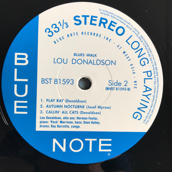 Lou Donaldson - Blues Walk (LP, Album, RE, 180)