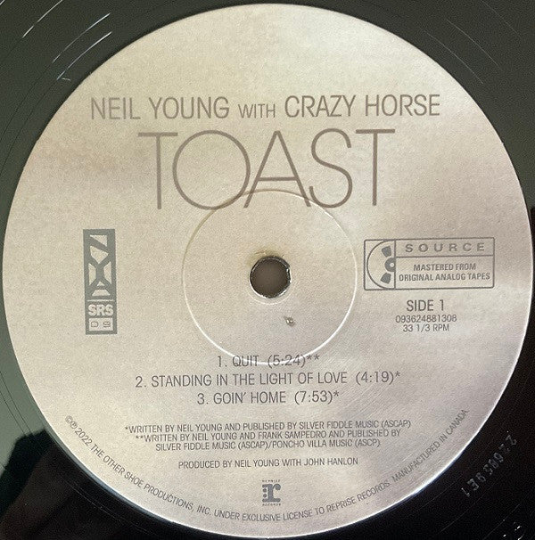 Neil Young With Crazy Horse : Toast (LP + LP, S/Sided, Etch + Album)