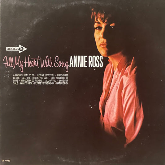 Annie Ross : Fill My Heart With Song (LP, Album, Mono, Promo)