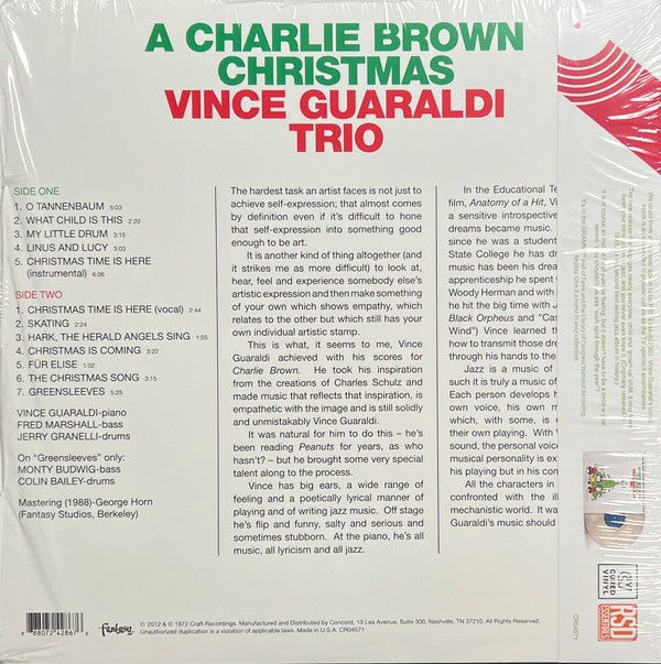 Vince Guaraldi Trio : A Charlie Brown Christmas (LP, Album, Ltd, RE, Sno)