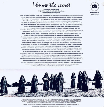 The Medical Mission Sisters And Friends : I Know The Secret (LP, Album)