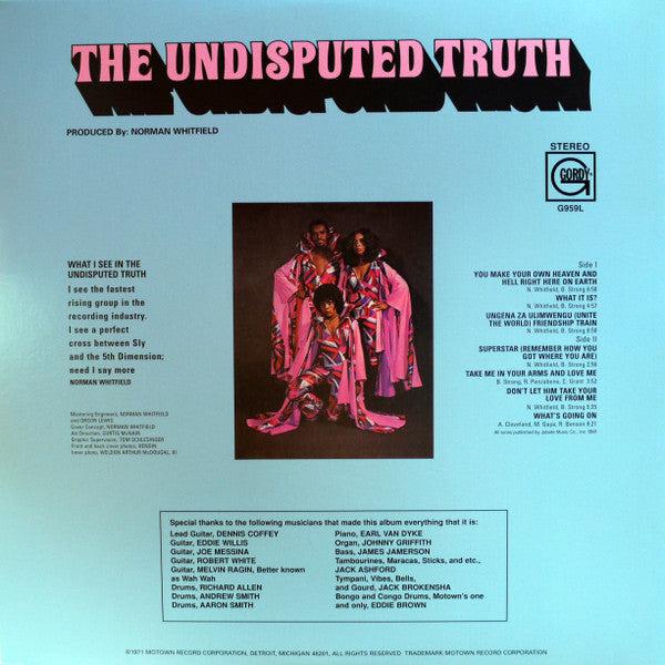 Undisputed Truth (2) : Face To Face With The Truth (LP, Album, RE, Gat)