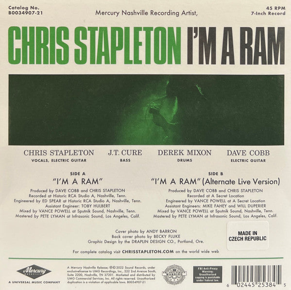 Chris Stapleton : I'm A Ram (7")