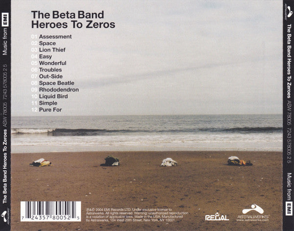 The Beta Band : Heroes To Zeros (CD, Album)