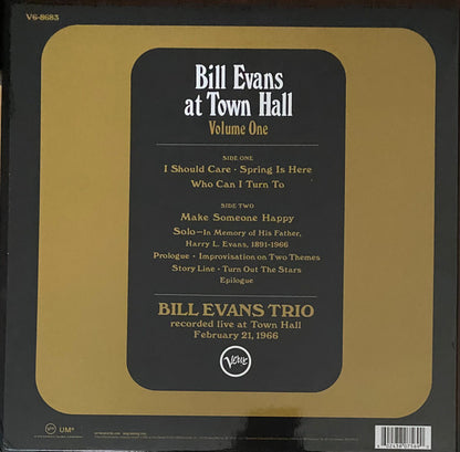 The Bill Evans Trio : Bill Evans At Town Hall (Volume One) (LP, Album, RE, 180)